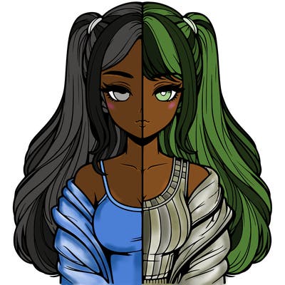 realistic girl split