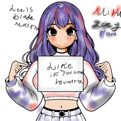 girl holding a blank sign in a long sleeve crop top