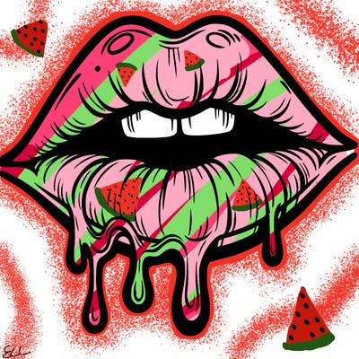lips that look realistic and drip