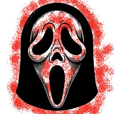 detailed ghostface mask