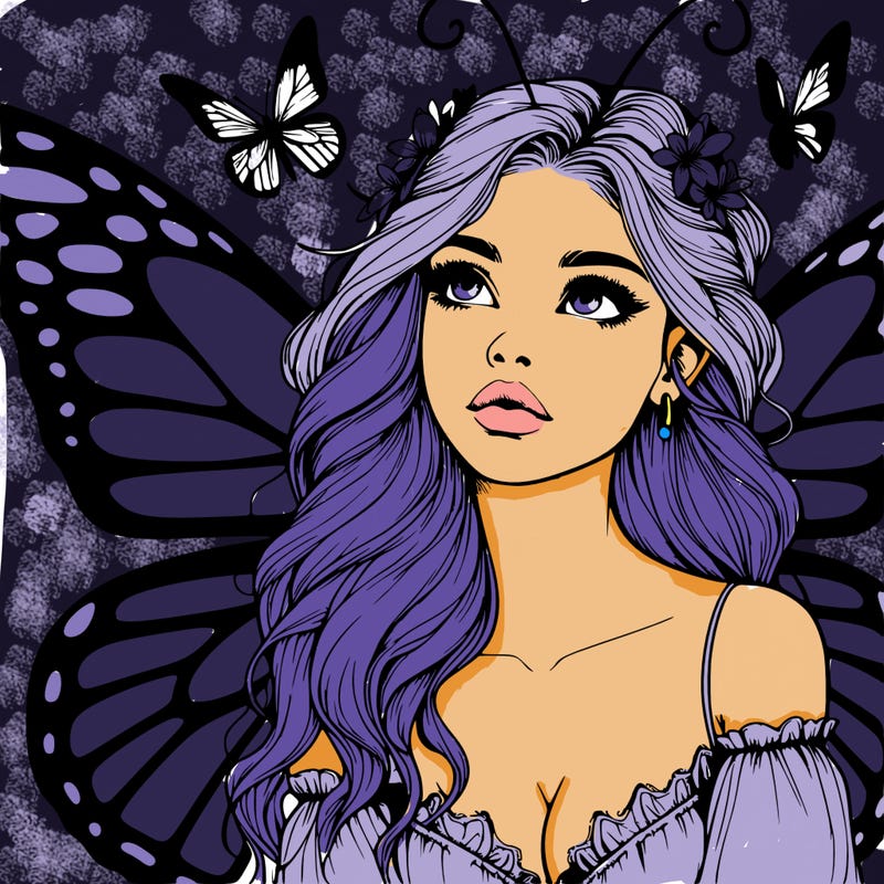 butterfly fairy realistic girl