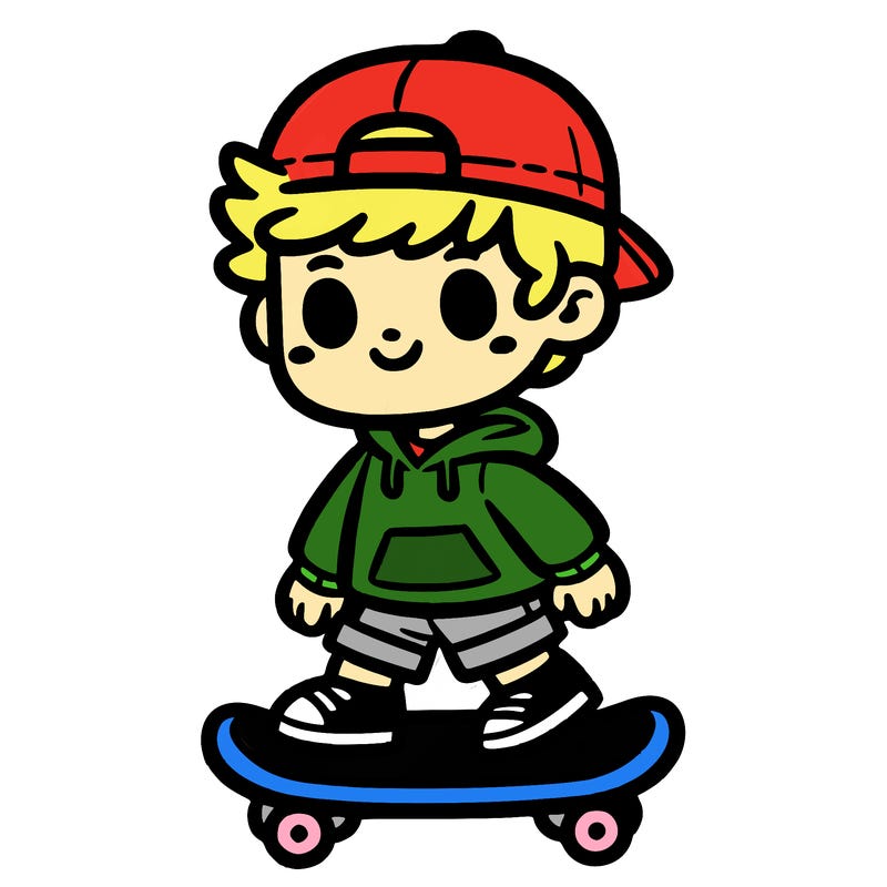 boy with skateboard