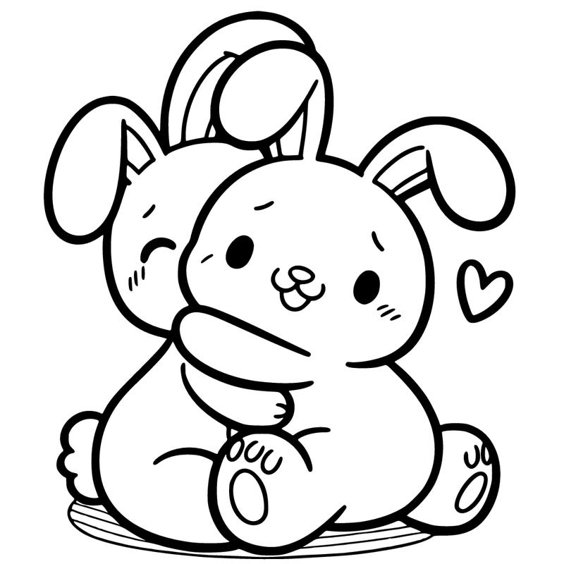bunny's hugging