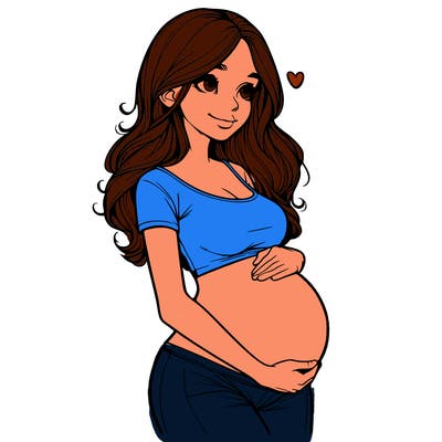realistic pregnant girl