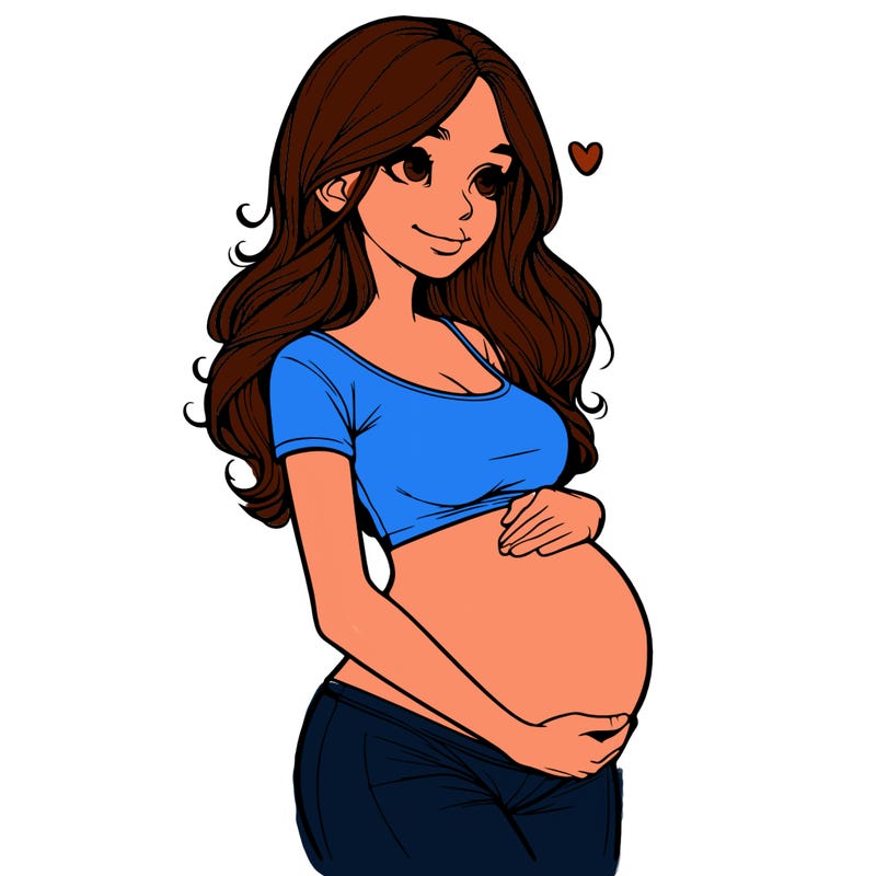 realistic pregnant girl