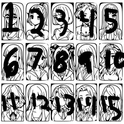 girls that look diffrent anime