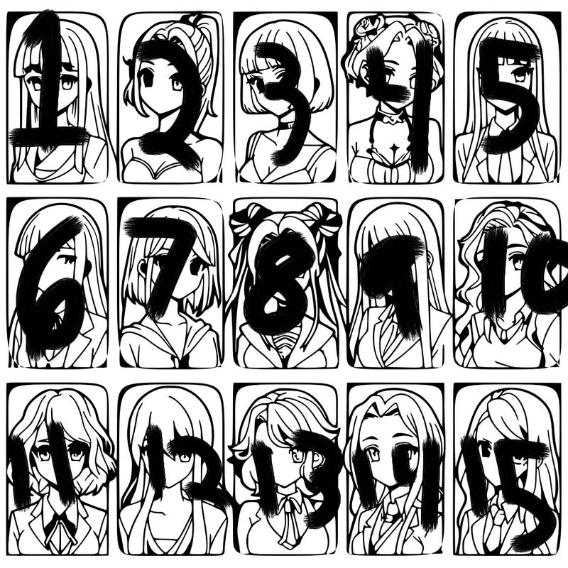 girls that look diffrent anime