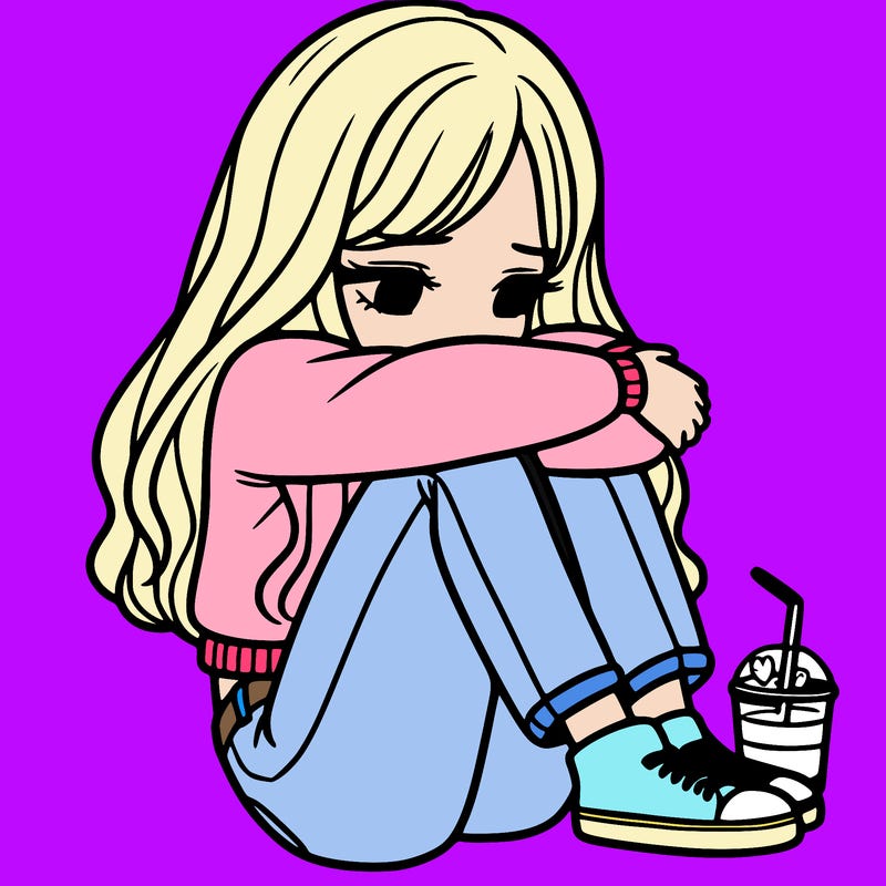 a girl  after a breakup