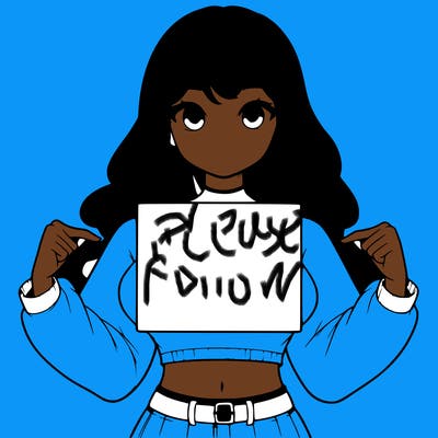 girl holding a blank sign in a long sleeve crop top