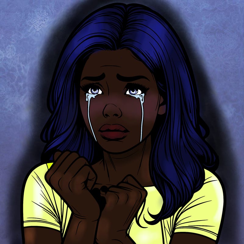 realistic women crying