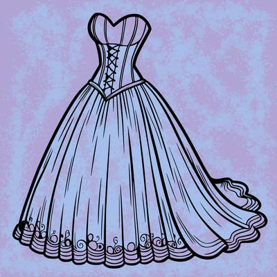 wedding dress-corset and a long and flowy skirt