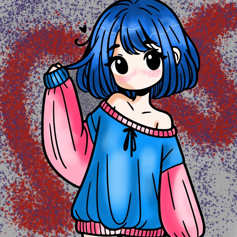 girl in baggy sweater hanging off her shoulder