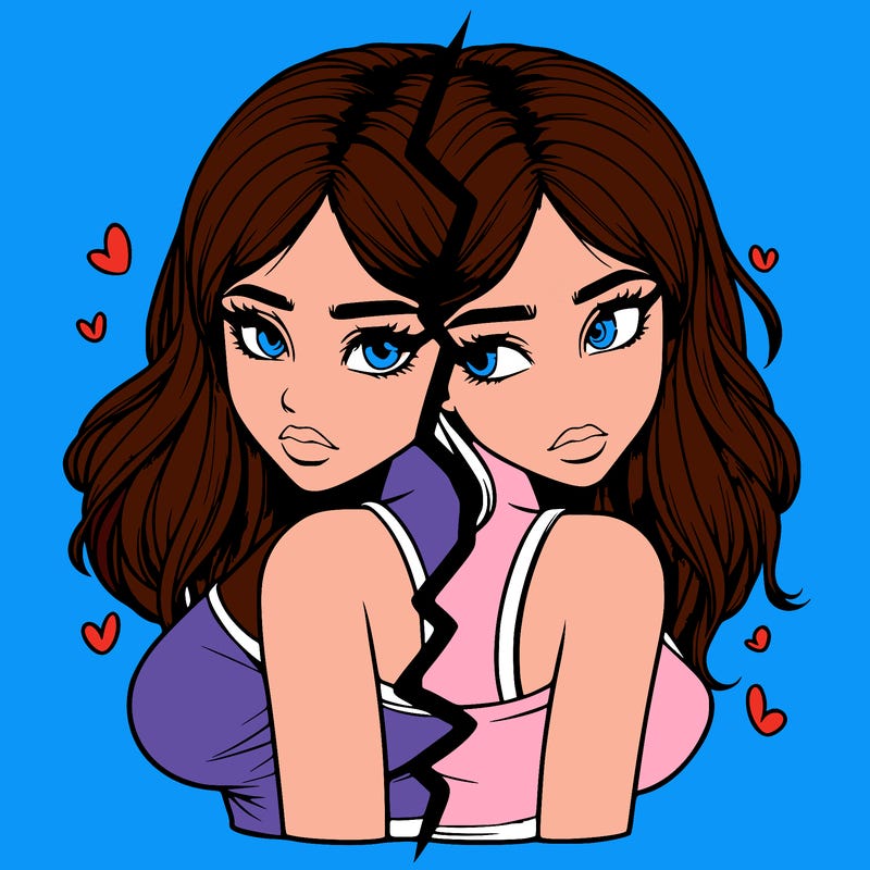 realistic girl split