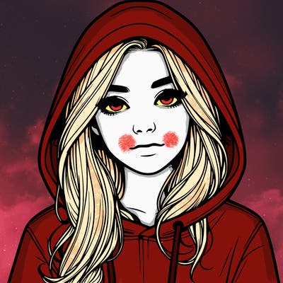 realistic girl with a hoodie