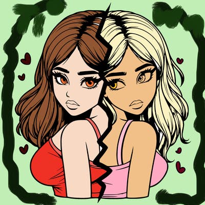 realistic girl split