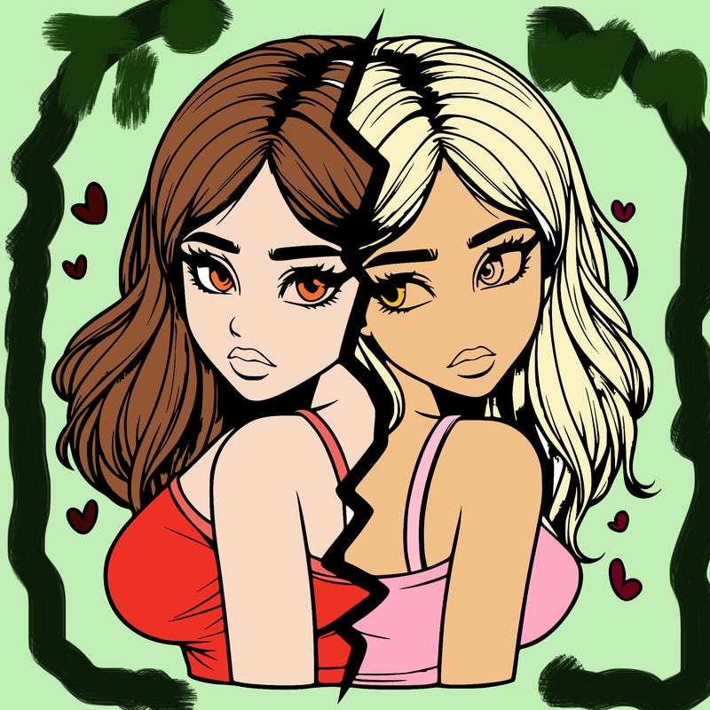 realistic girl split