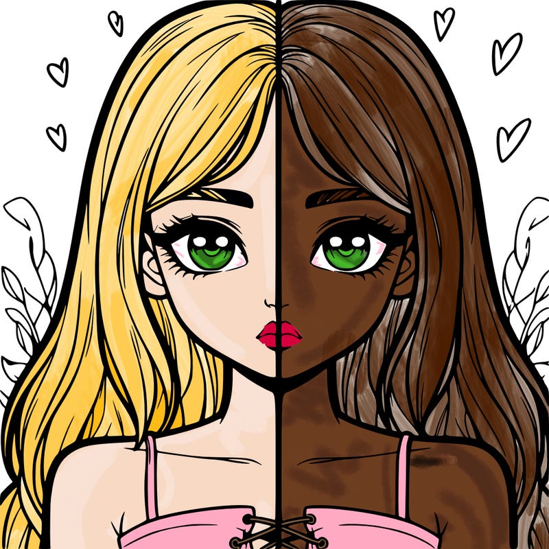 realistic girl split