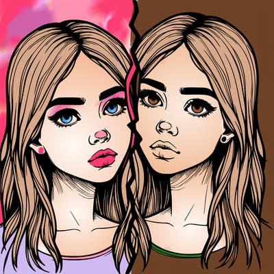 realistic girl split