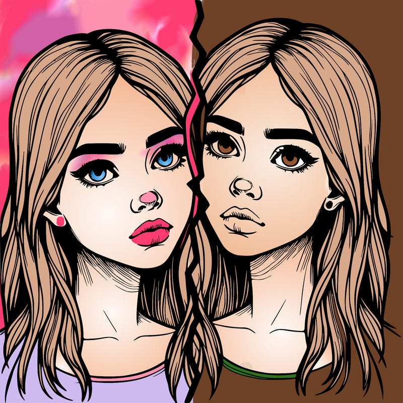 realistic girl split