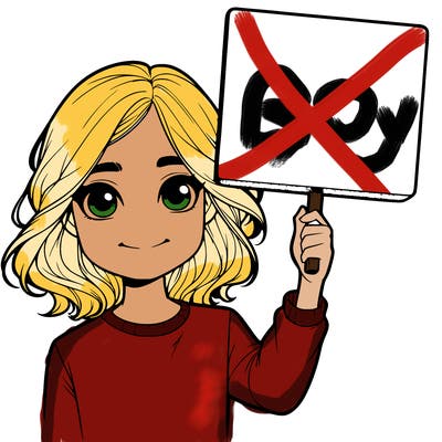 realistic girl holding up a sign