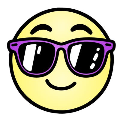 emoji with sunglasses