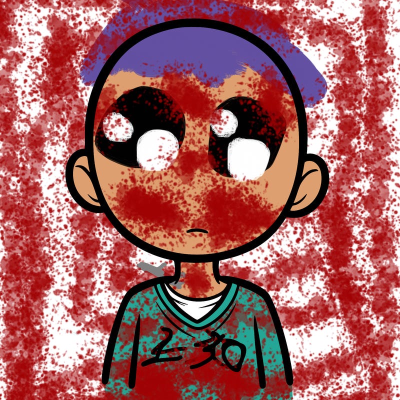 a blank person with no hair