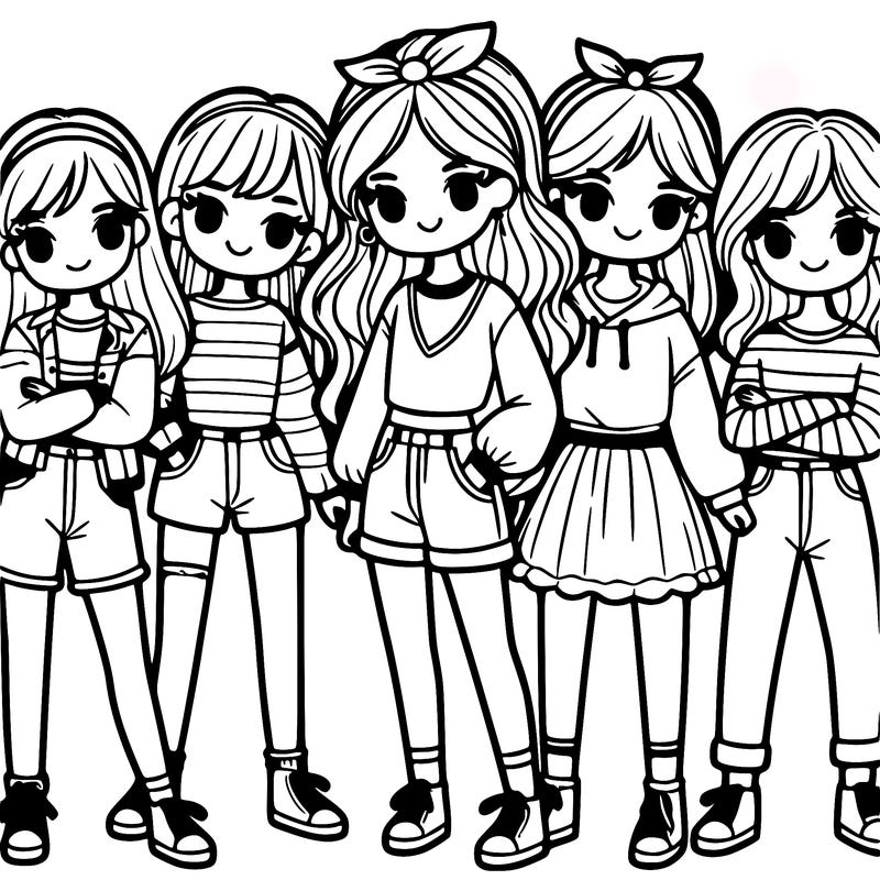 a group of girl, best friends