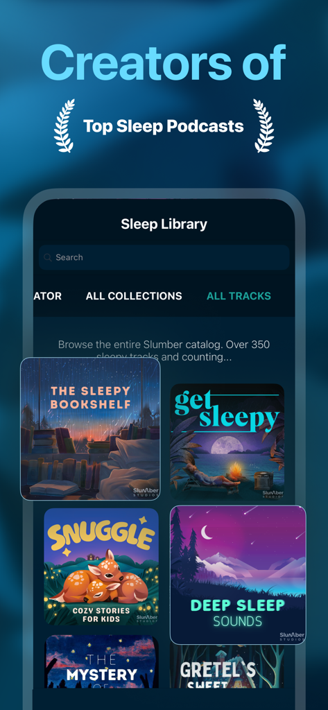 Slumber－Calm Stories for Sleep - Die Slumber App Schlaf-Bibliothek mit Top-Schlaf-Podcasts und gemütlichen Geschichten für Kinder