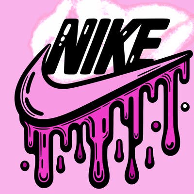 dripping nike logo