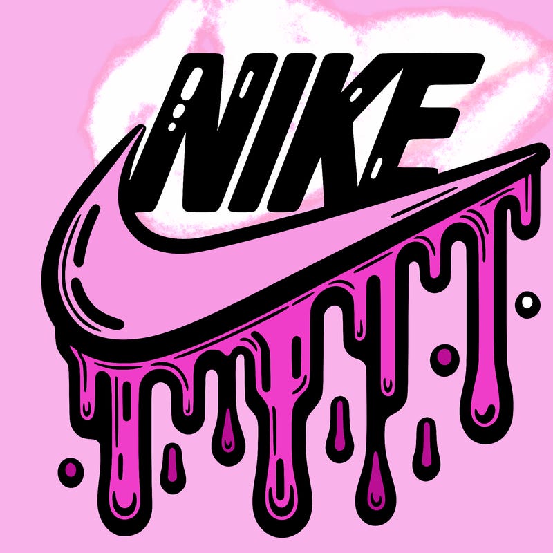 dripping nike logo