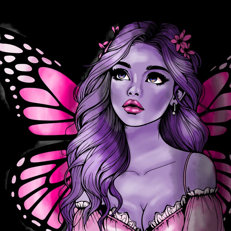butterfly fairy realistic girl