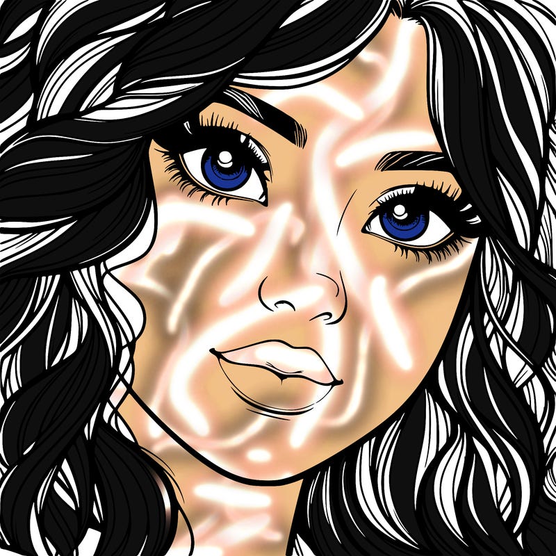 beautiful realistic girl close up to the camera with wavy hair,