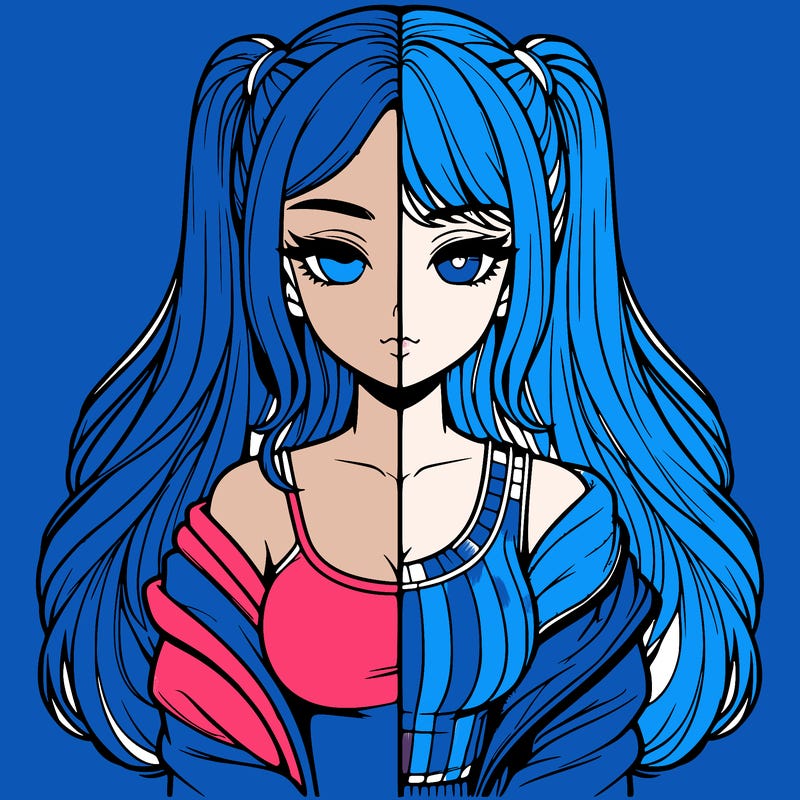 realistic girl split