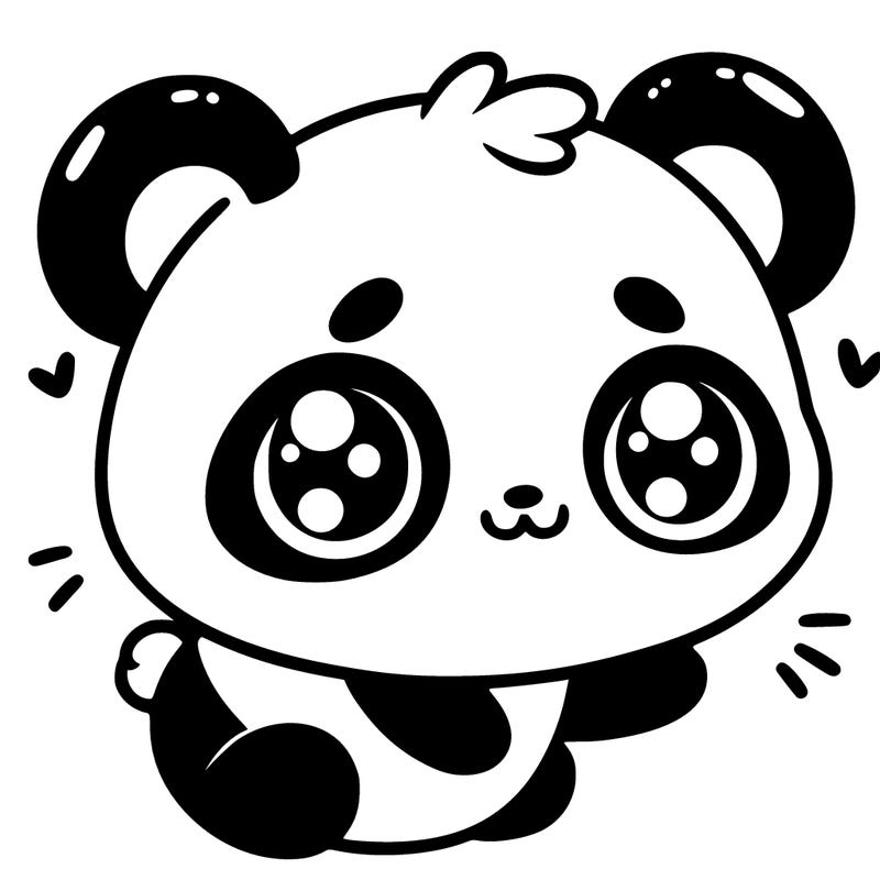 cute animated panda