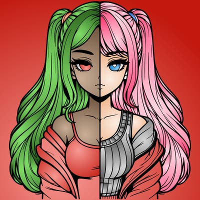realistic girl split