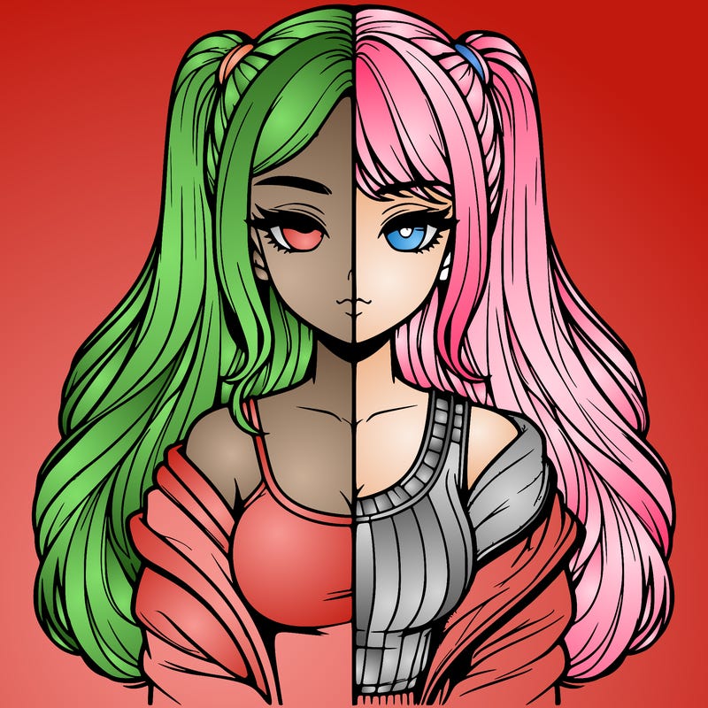 realistic girl split