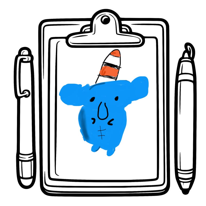 blank clip board with pen