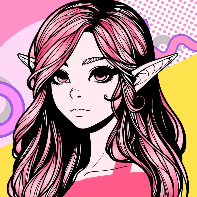 elf girl realistic dark fantasy