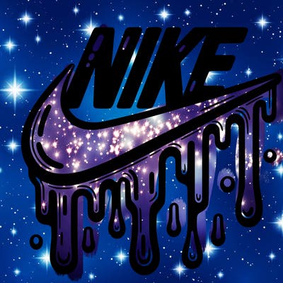 dripping nike logo