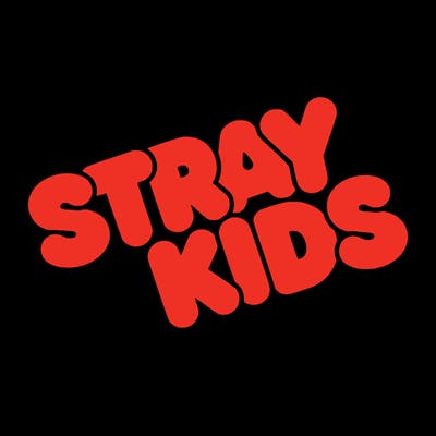 bubble letters saying stray kids