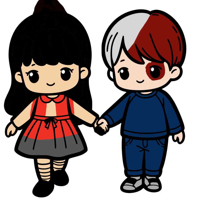 girl holding boy's hand