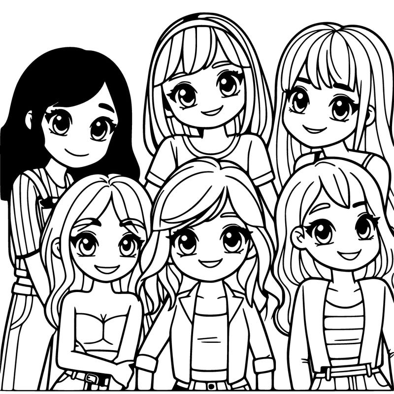 a group of 5 girls