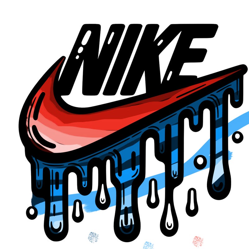 dripping nike logo