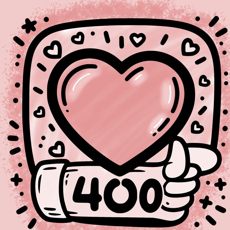 400 likes in heart