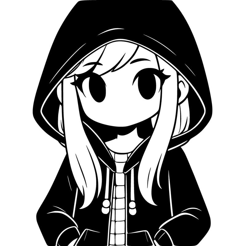 shadow girl wearing a black hoodie in an ally way