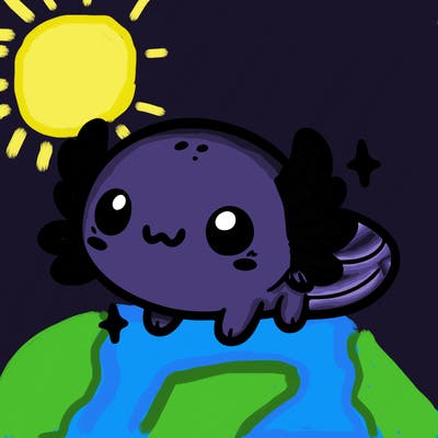 cute easy baby axolotl