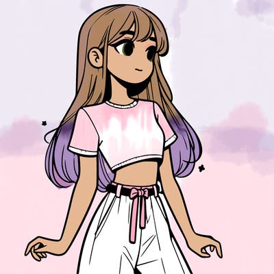 girl in a cute crop top