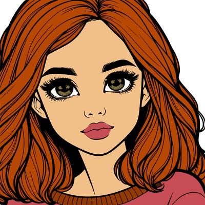 realistic girl whith cute eyes