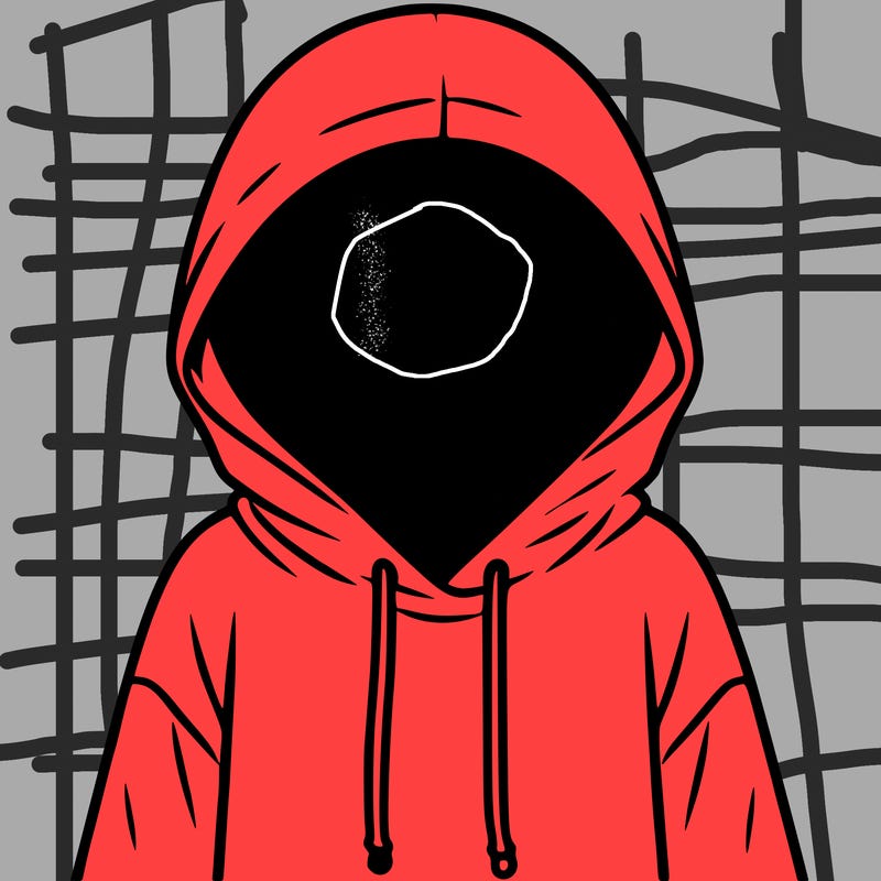 faceless girl in hoodie