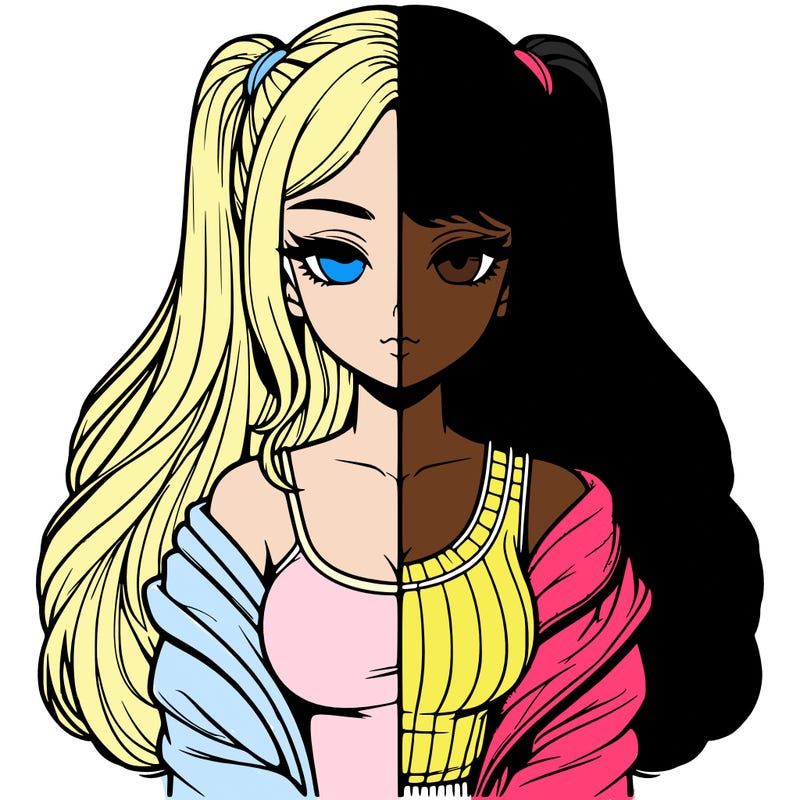 realistic girl split